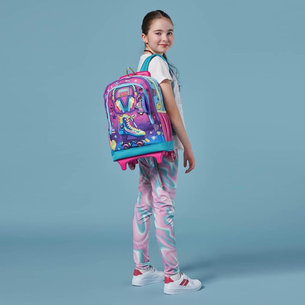 Coral High Büyük Boy Çekçekli Sırt Çantası Kulaklık Patenli 23954