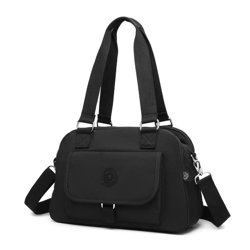 1122 Krinkıl Kumaş Bayan Çantası Smart Bags Siyah