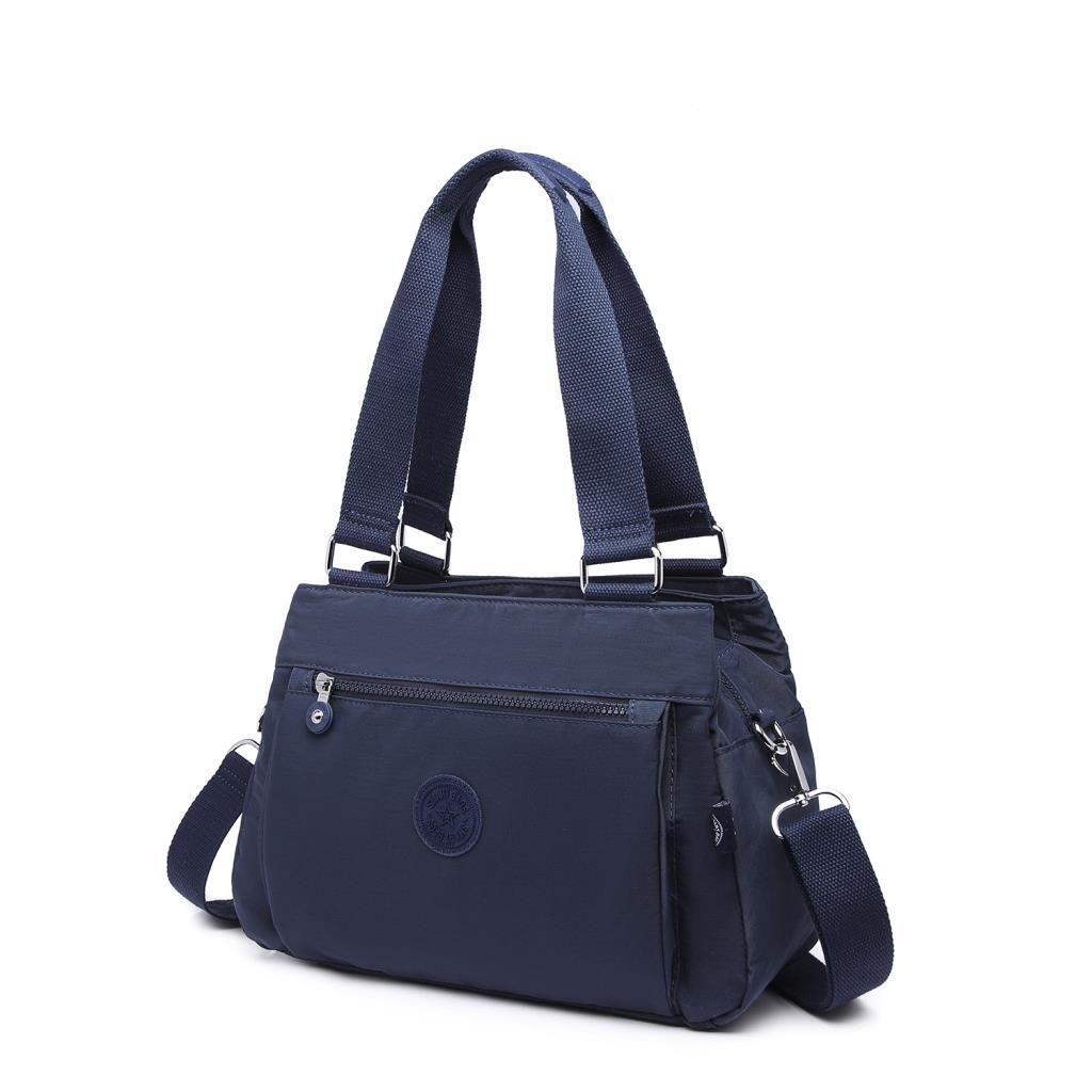 1125 Krinkıl Kumaş Bayan Omuz Çantası Smart Bags Lacivert
