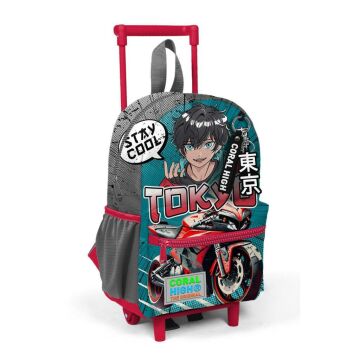 Coral High Anaokulu Çekçekli Sırt Çantası Motorsiklet Desen 24064