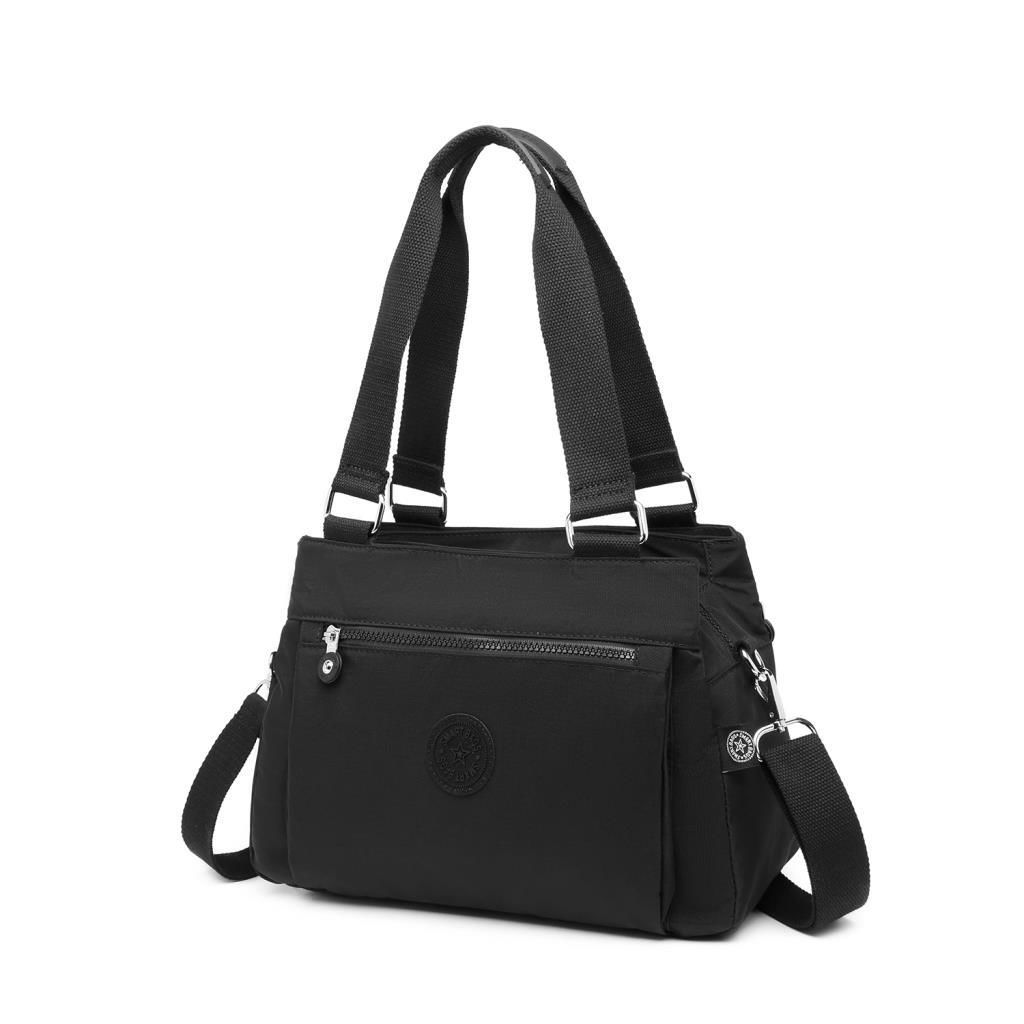 1125 Krinkıl Kumaş Bayan Omuz Çantası Smart Bags Siyah