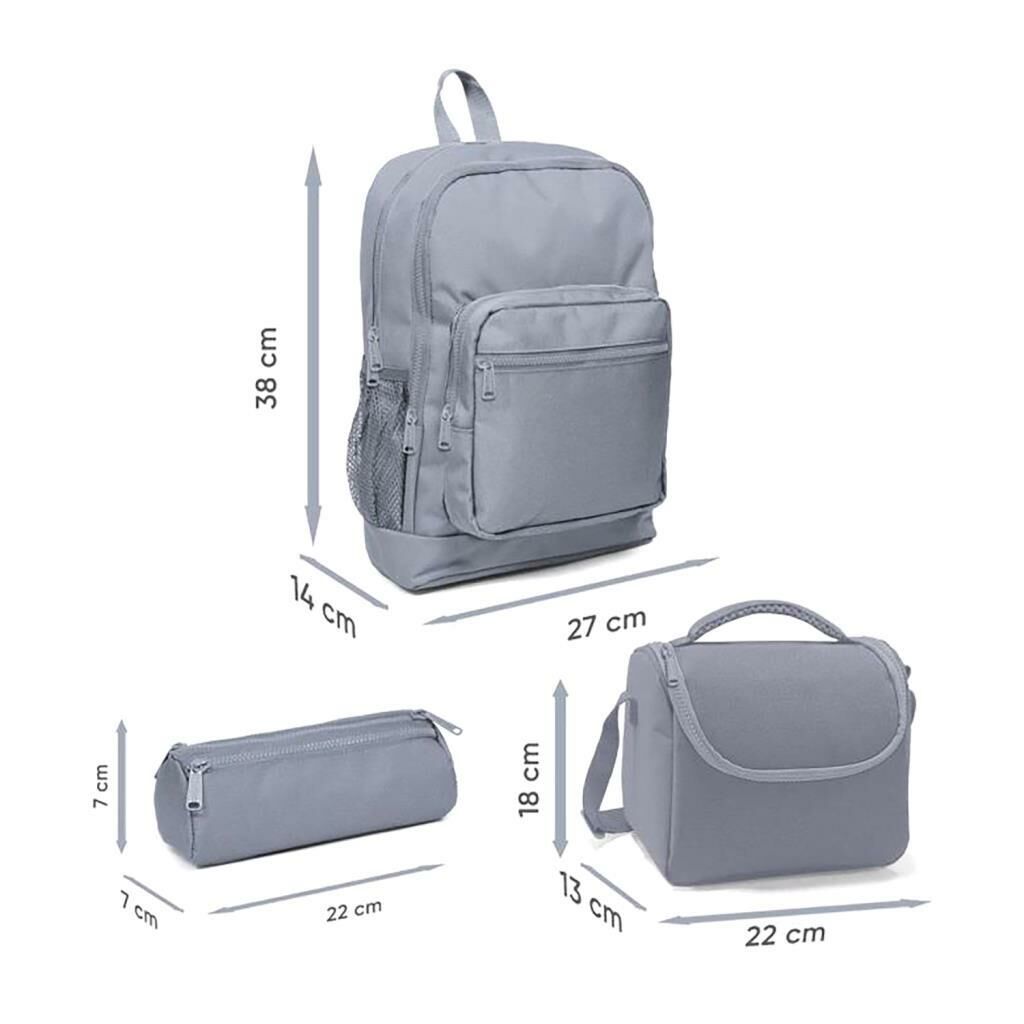 Coral High Desenli Okul Çantası Beslenme Kalemlik 3lü Set 23113