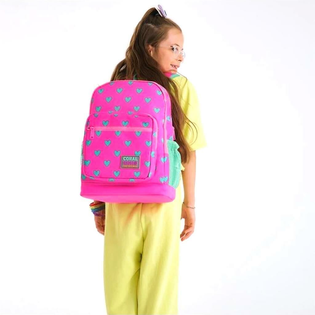 Coral High Desenli Okul Çantası Beslenme Kalemlik 3lü Set 23113