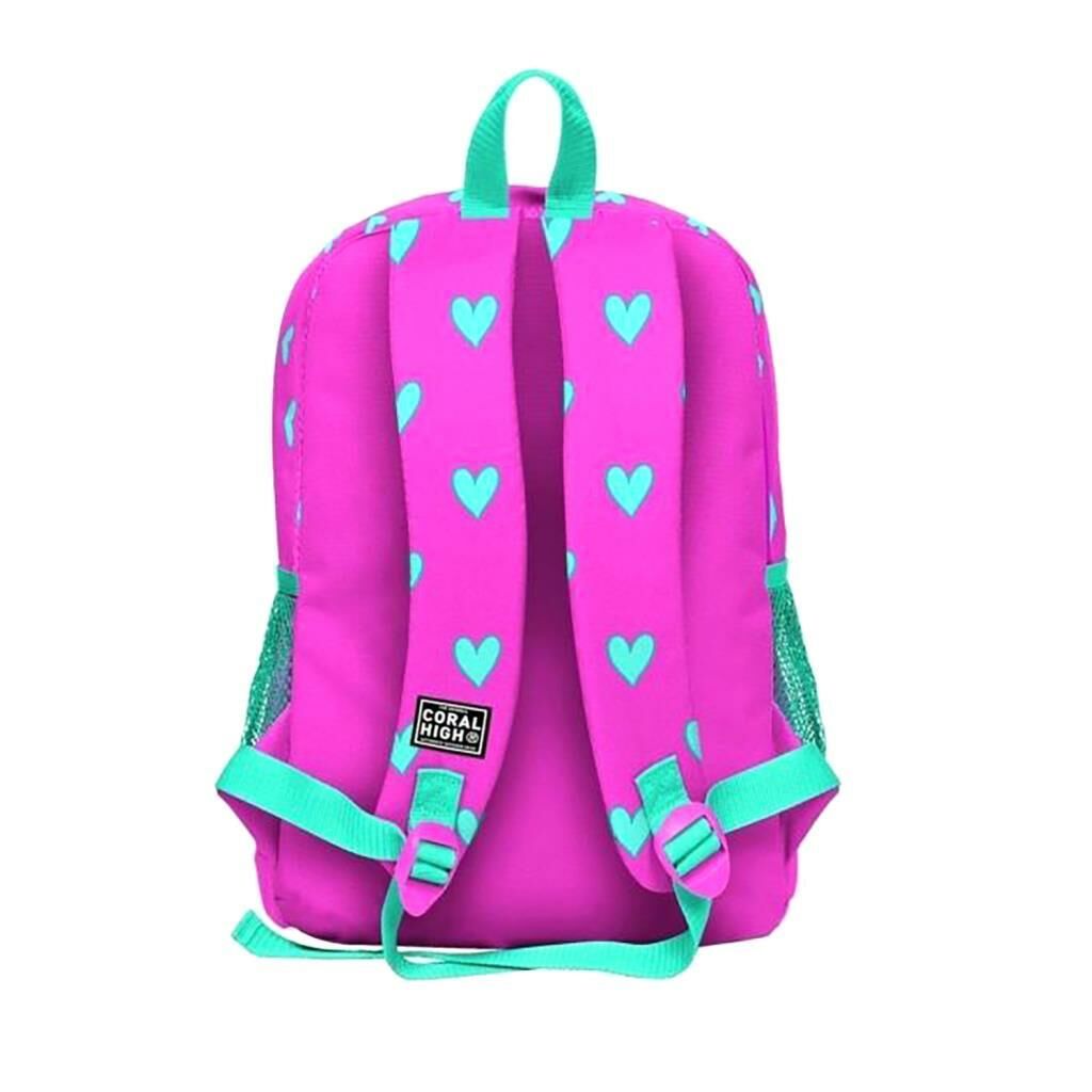 Coral High Desenli Okul Çantası Beslenme Kalemlik 3lü Set 23113
