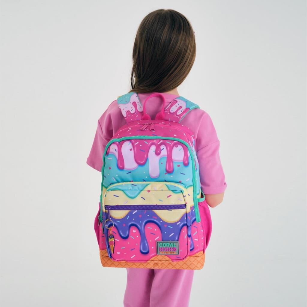 Coral High Desenli Okul Çantası Beslenme Kalemlik 3lü Set 23731