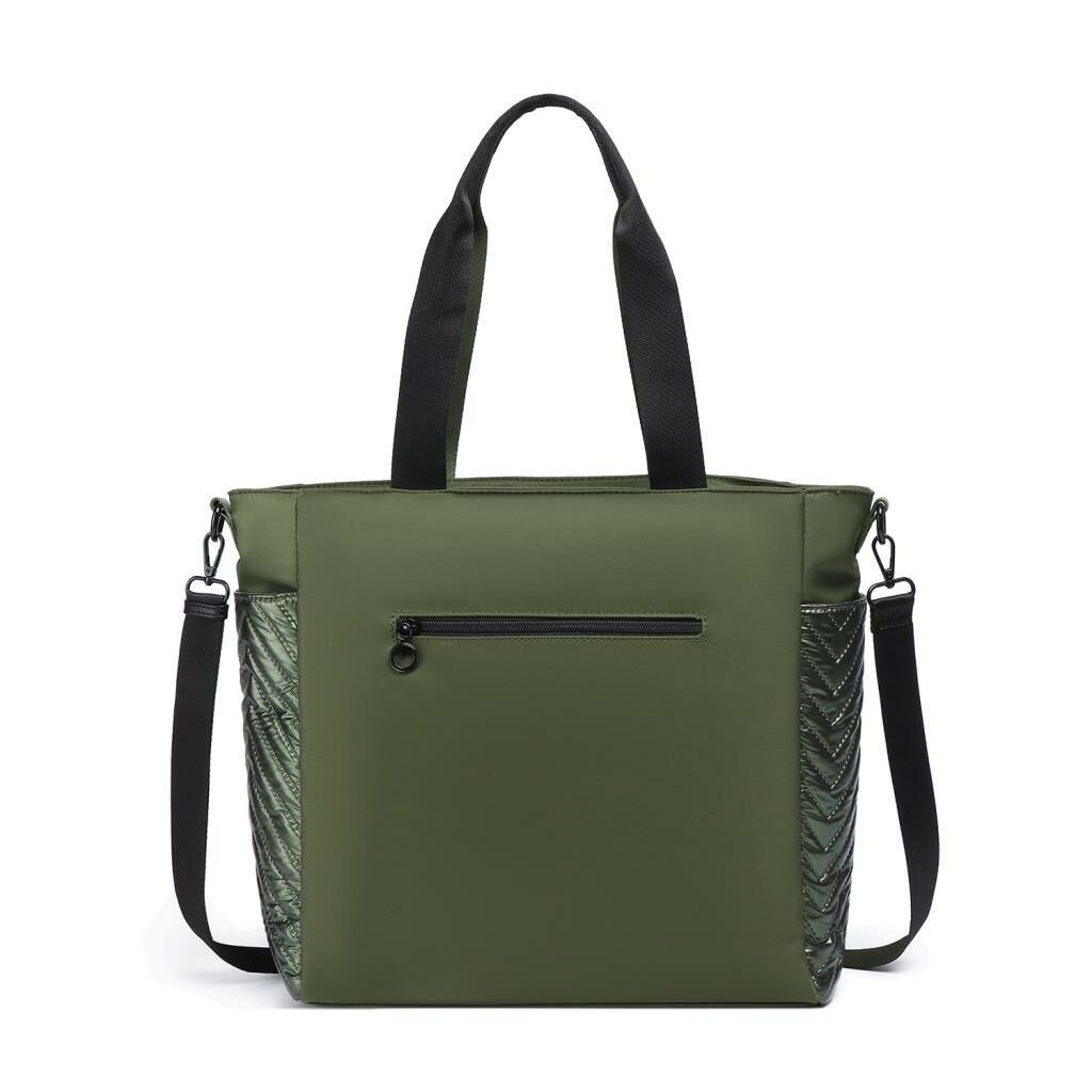 Smart Bags Parlak Kumaş Çapraz Askılı Kadın Omuz Çantası 3246 Yeşil
