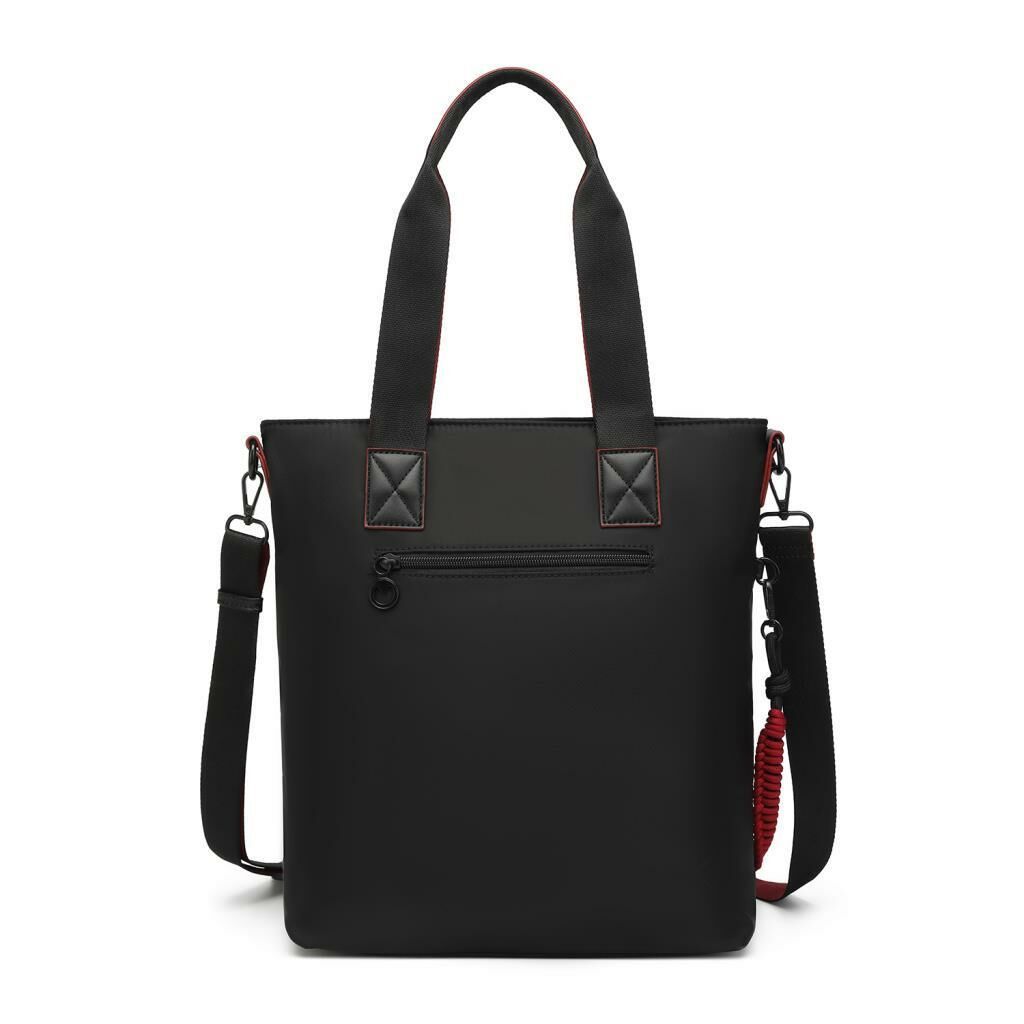 Smart Bags Parlak Kumaş Çapraz Askılı Kadın Omuz Çantası 3248 Siyah/Bordo