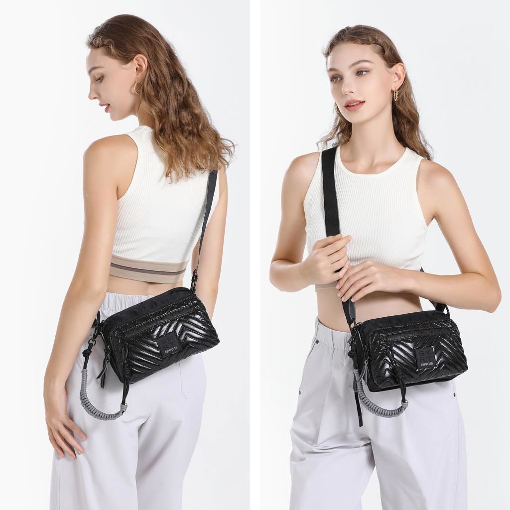 Smart Bags Parlak Kumaş Çapraz Askılı Kadın Postacı Çantası 3249 Yeşil