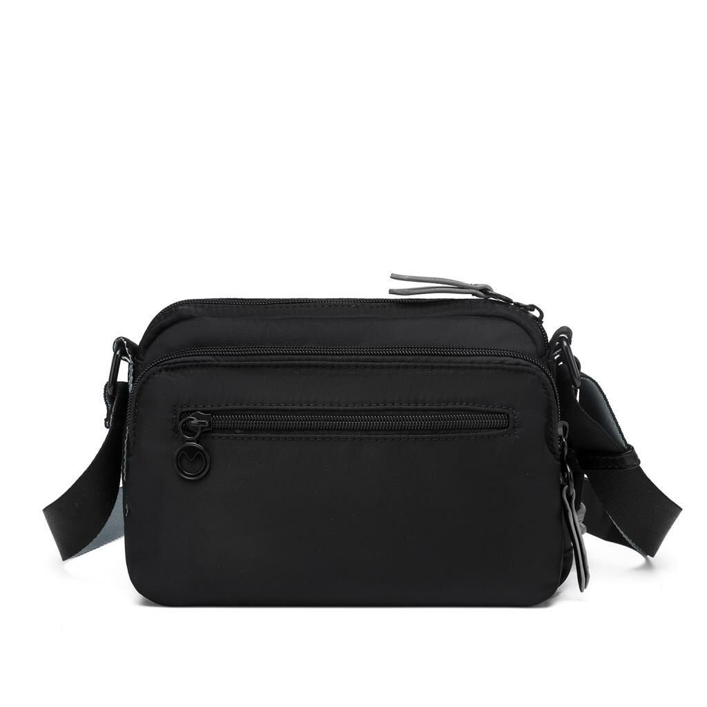 Smart Bags Parlak Kumaş Çapraz Askılı Kadın Postacı Çantası 3249 Siyah/Gri