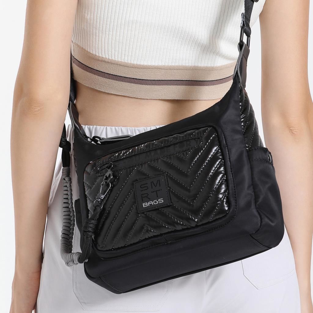 Smart Bags Parlak Kumaş Çapraz Askılı Kadın Postacı Çantası 3251 Taba