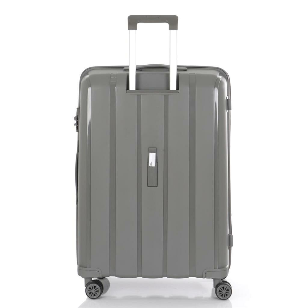 MÇS Bavul Büyük ve Kabin 2li Set Kırılmaz Silikon Valiz V305 Gri