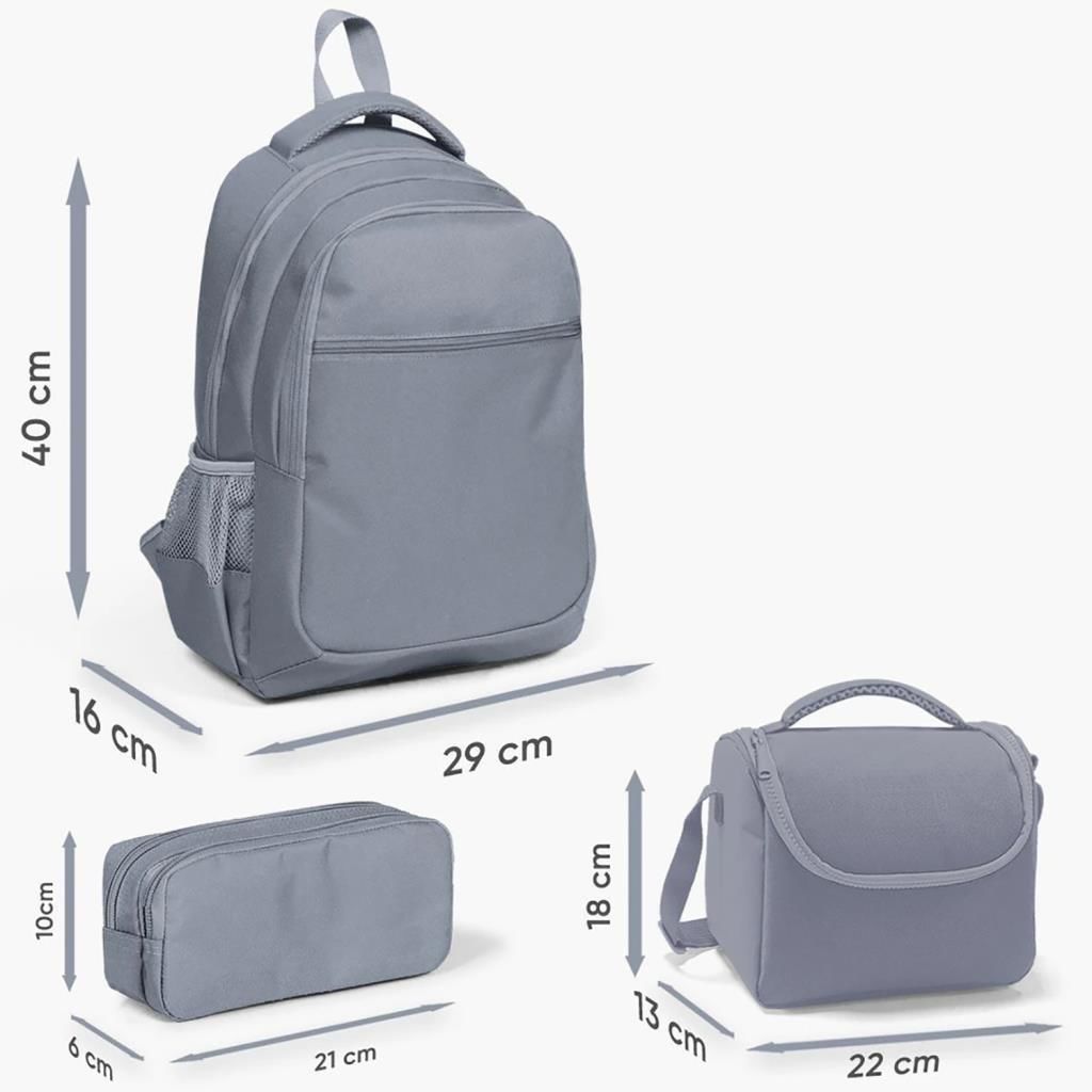 Coral High Desenli Okul Çantası Beslenme Kalemlik 3lü Set 23486
