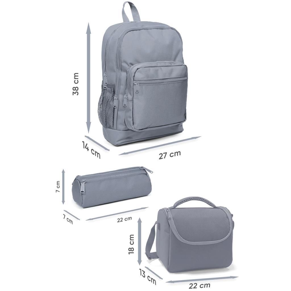 Coral High Desenli Okul Çantası Beslenme Kalemlik 3lü Set 23749