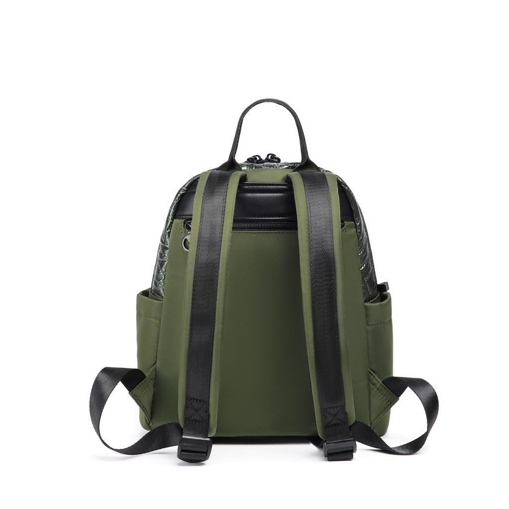 Smart Bags Parlak Kumaş Küçük Boy Askılı Kadın Sırt Çantası 3252 Yeşil