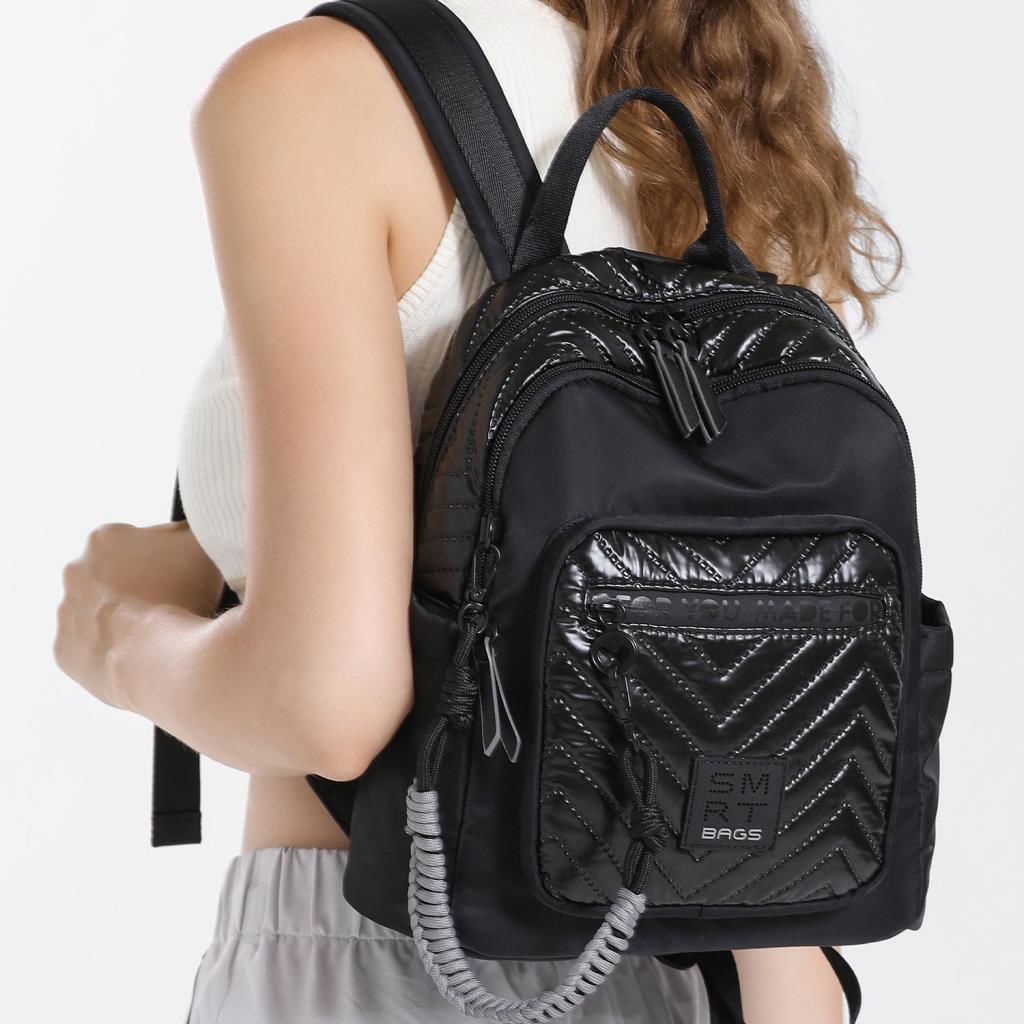 Smart Bags Parlak Kumaş Küçük Boy Askılı Kadın Sırt Çantası 3252 Yeşil