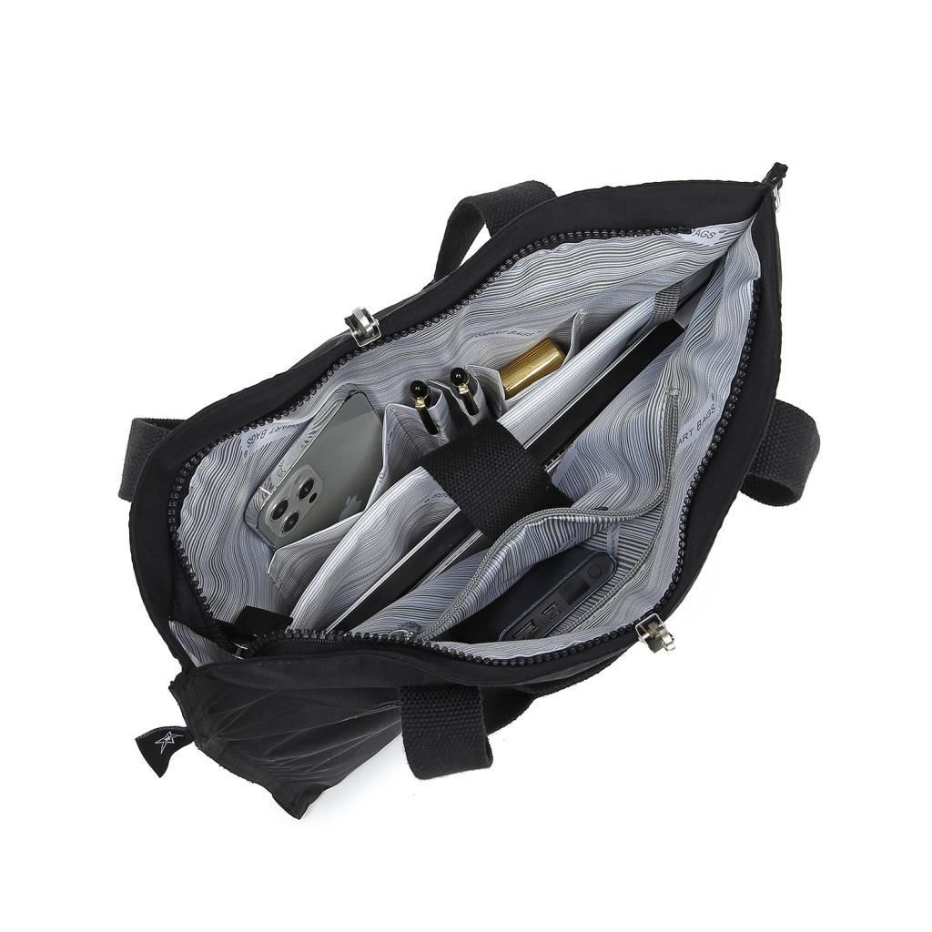 Smart Bags Büyük Boy Omuz Kadın Çantası Krinkıl Kumaş 3076 Ten