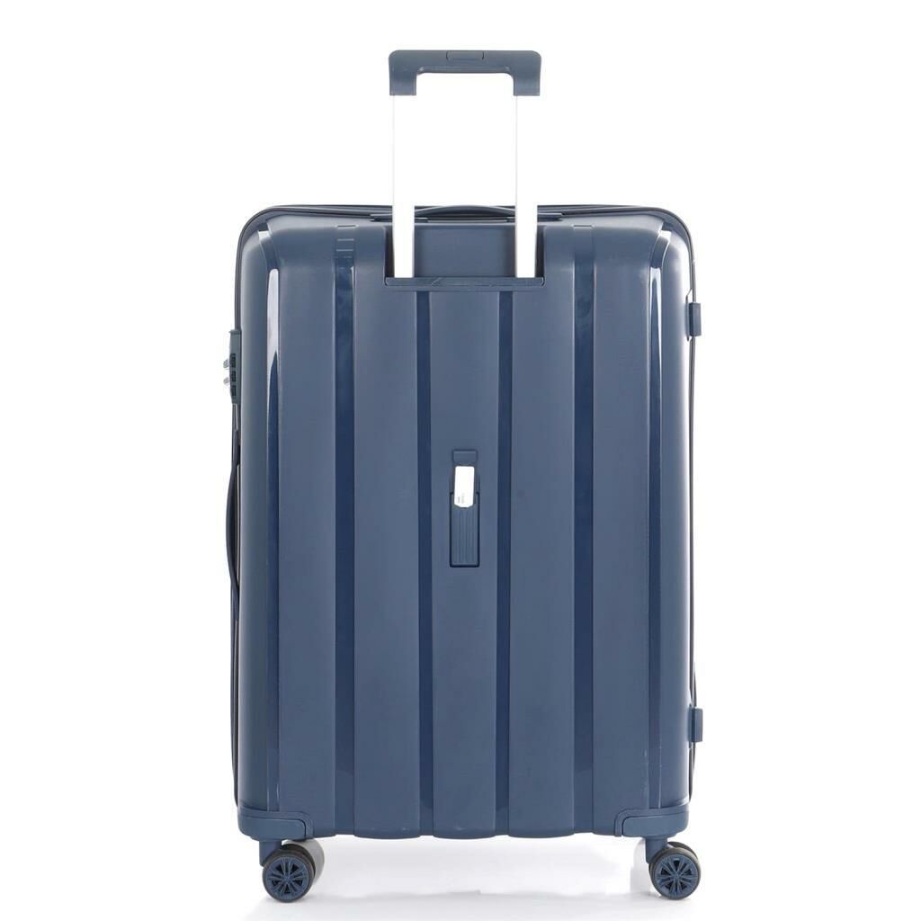 MÇS Bavul Büyük ve Kabin 2li Set Kırılmaz Silikon Valiz V305 Lacivert