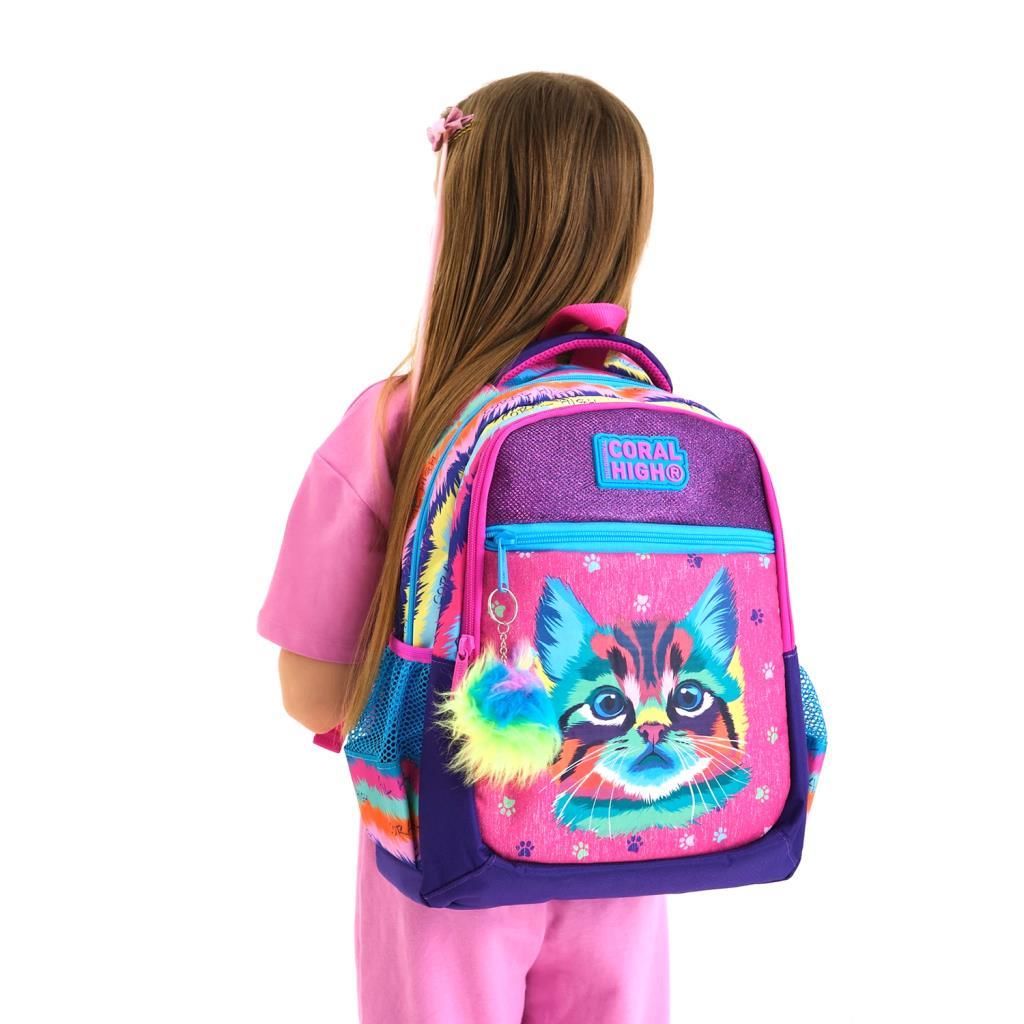 Coral High Desenli Okul Çantası Beslenme Kalemlik 3lü Set 23477