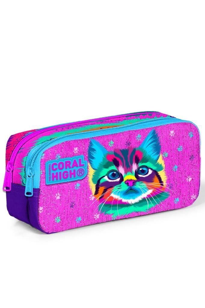 Coral High Desenli Okul Çantası Beslenme Kalemlik 3lü Set 23477