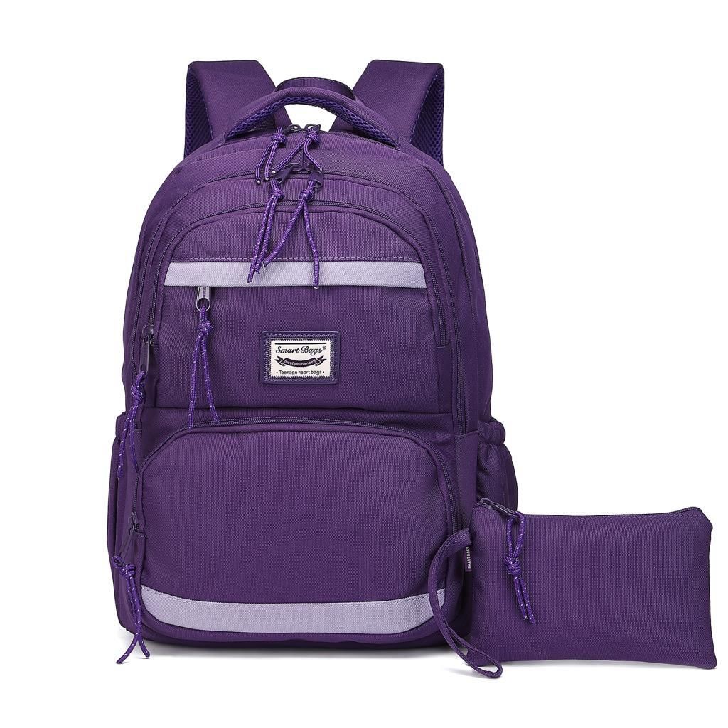 Smart Bags Sırt Çantası Okul Boyu Kalem Kutusu Hediyeli 3234 Mor