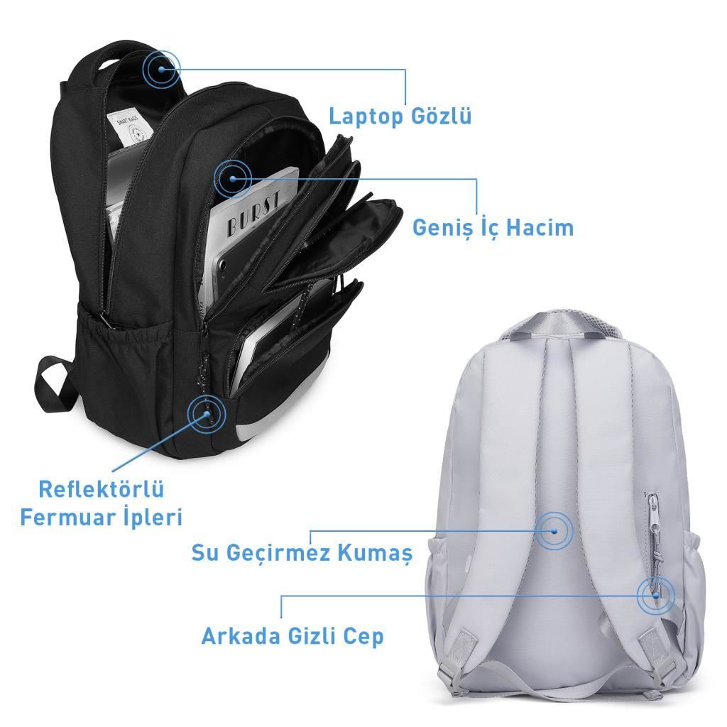 Smart Bags Sırt Çantası Okul Boyu Kalem Kutusu Hediyeli 3234 Lacivert