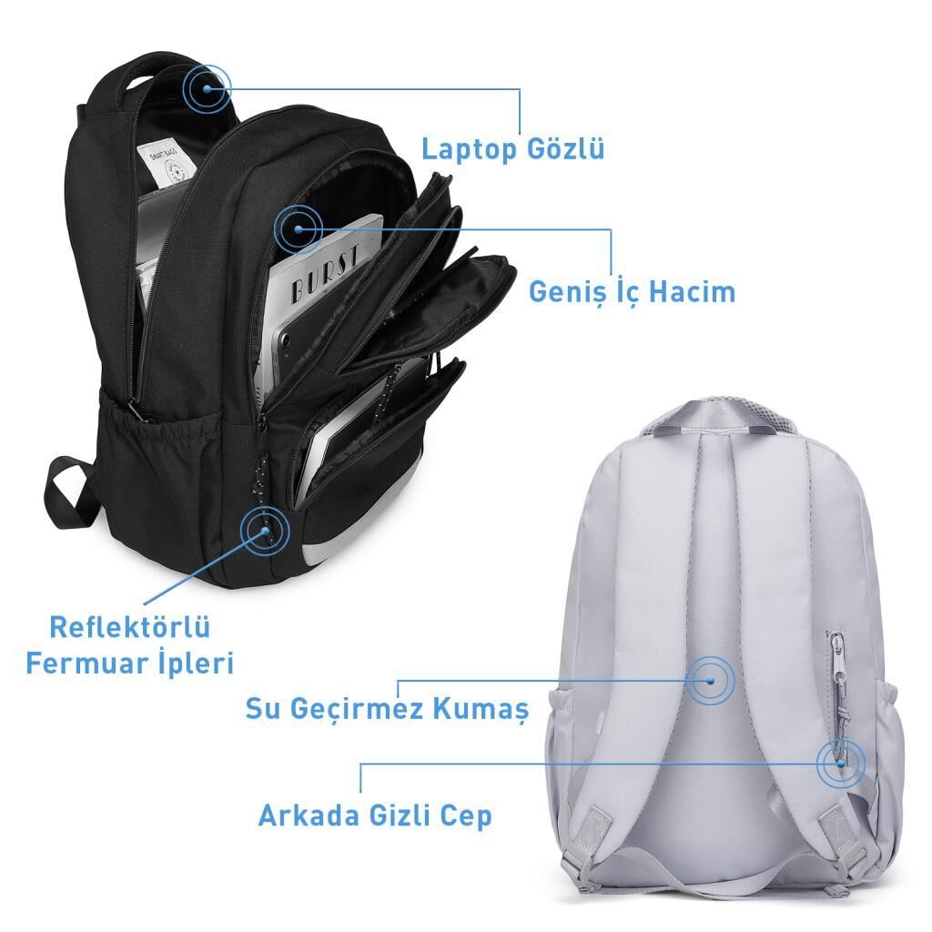 Smart Bags Sırt Çantası Okul Boyu Kalem Kutusu Hediyeli 3234 A.Lila