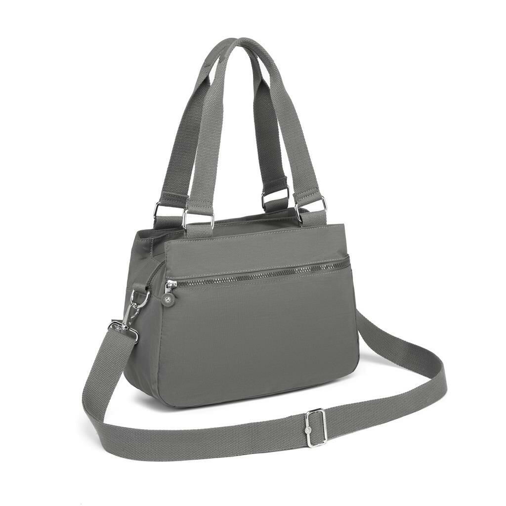 1125 Krinkıl Kumaş Bayan Omuz Çantası Smart Bags Koyu Gri