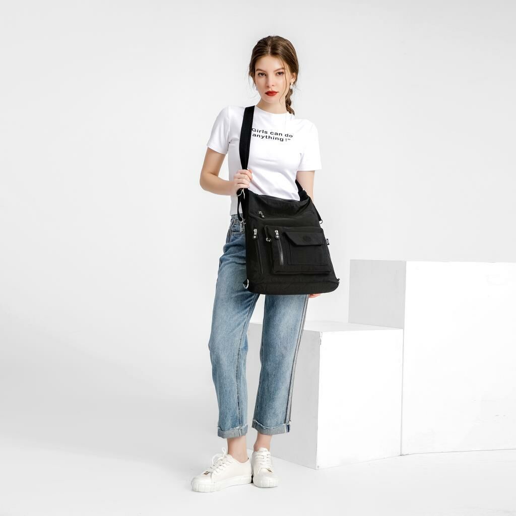 Hem Sırt Hem de Omuz Kadın Çantası Smart Bags 1205 Mavi Rose