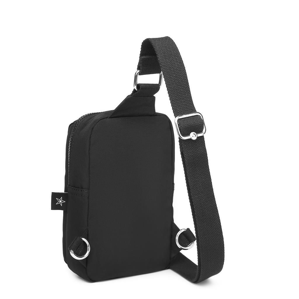 Smart Bags Bodybag Unisex Postacı Çantası Krinkıl Kumaş 3105 Siyah