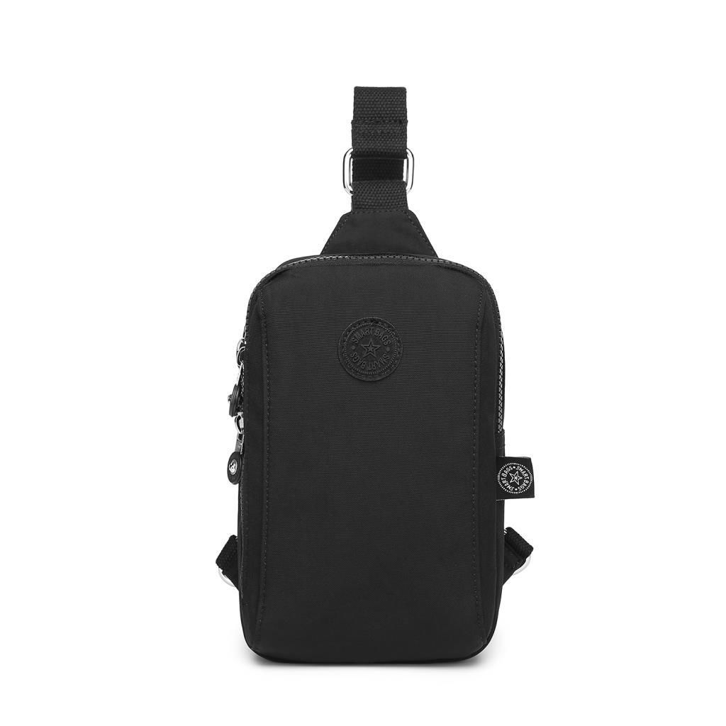 Smart Bags Bodybag Unisex Postacı Çantası Krinkıl Kumaş 3105 Siyah