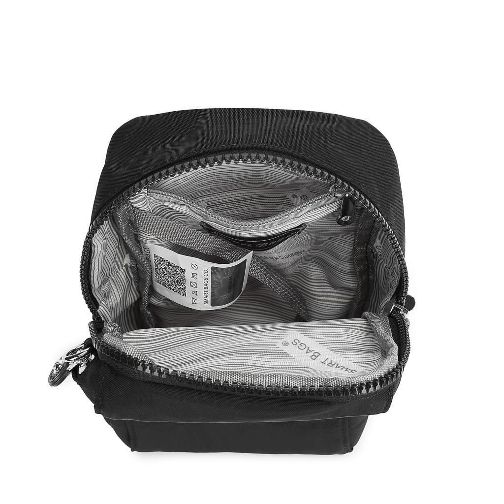 Smart Bags Bodybag Unisex Postacı Çantası Krinkıl Kumaş 3105 Siyah