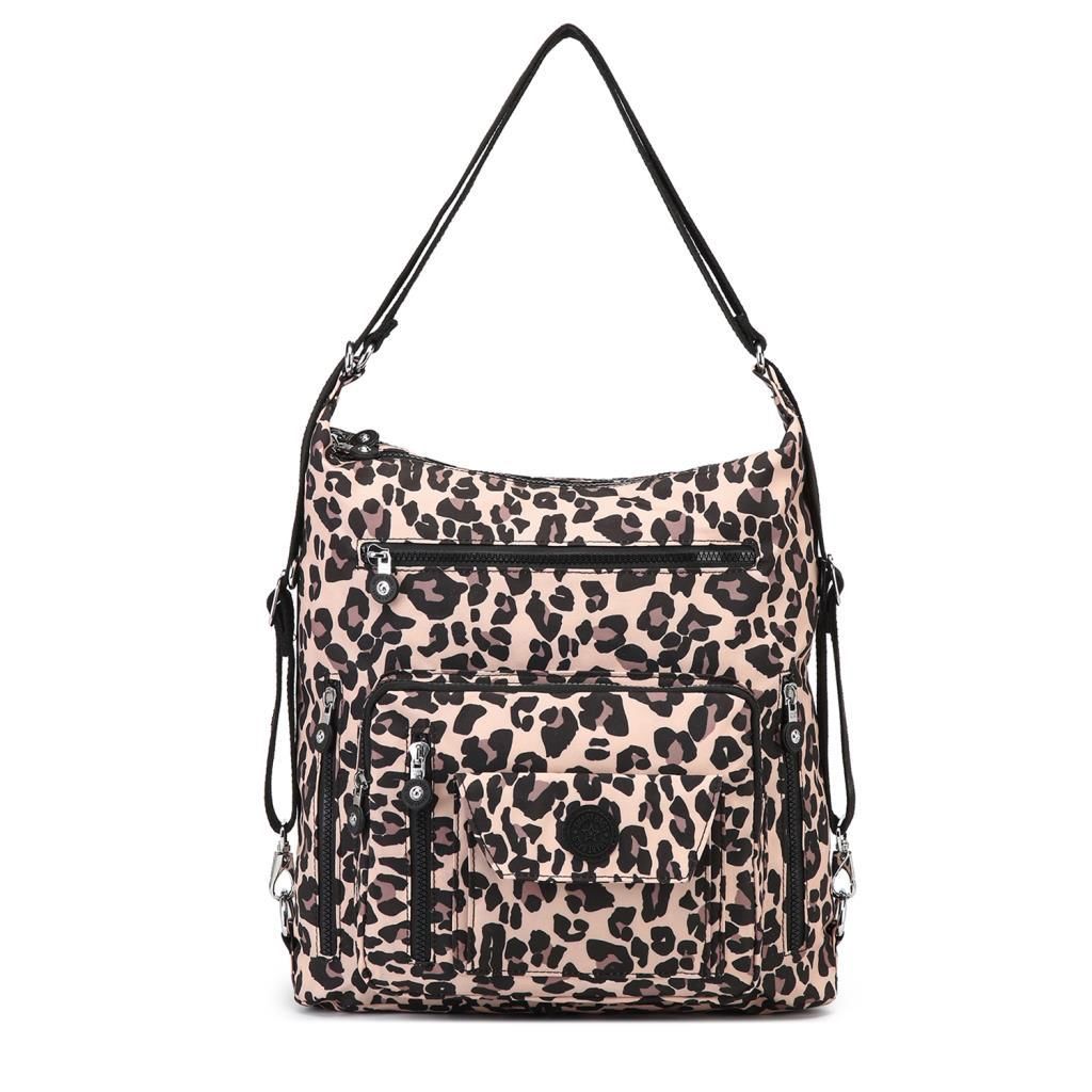 Hem Sırt Hem de Omuz Kadın Çantası Smart Bags 1205 Leopar