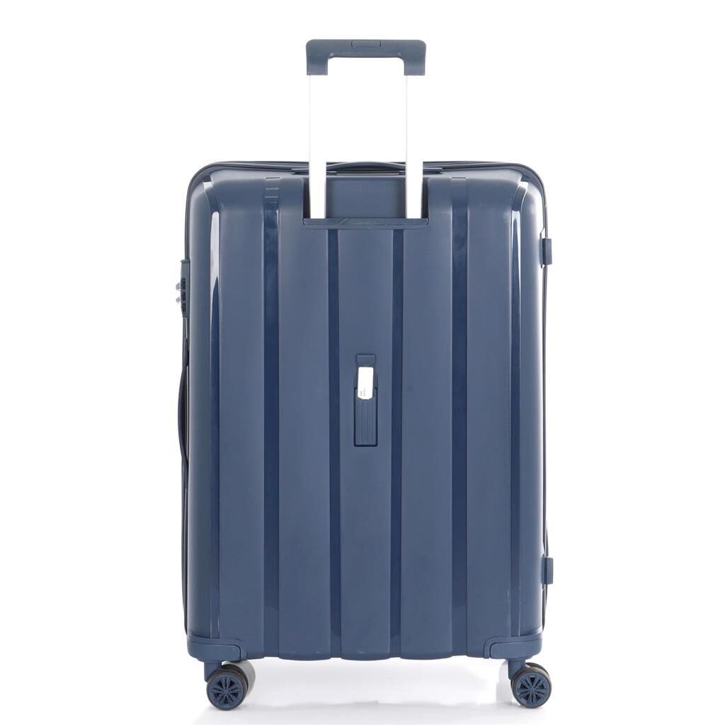 MÇS Bavul Büyük ve Orta 2li Set Kırılmaz Silikon Valiz V305 Lacivert