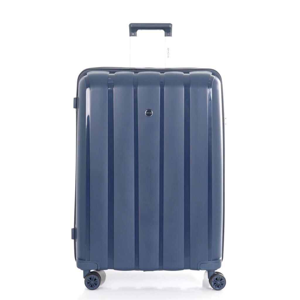 MÇS Bavul Büyük ve Orta 2li Set Kırılmaz Silikon Valiz V305 Lacivert