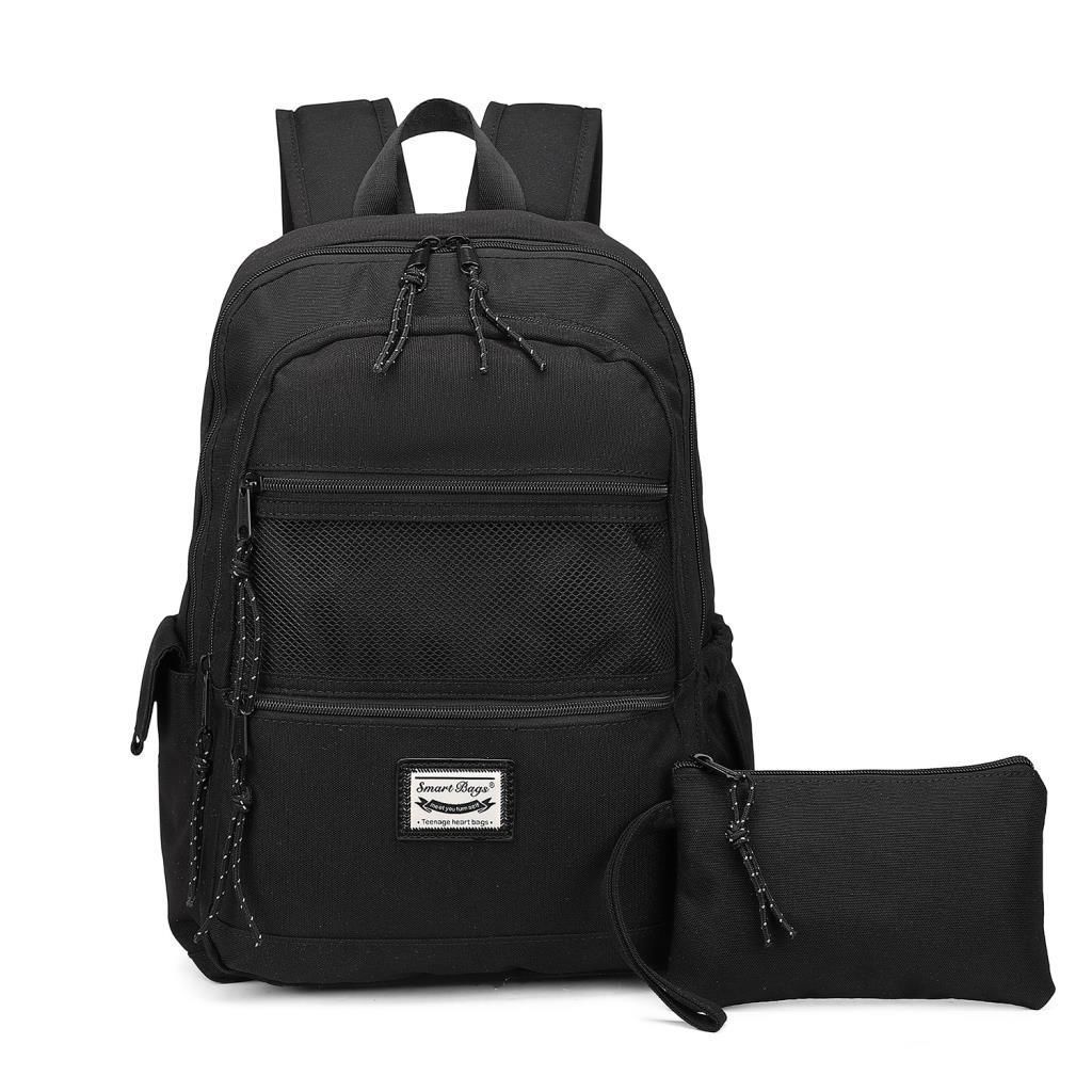Smart Bags Sırt Çantası Okul Boyu Kalem Kutusu Hediyeli 3237 01 Siyah