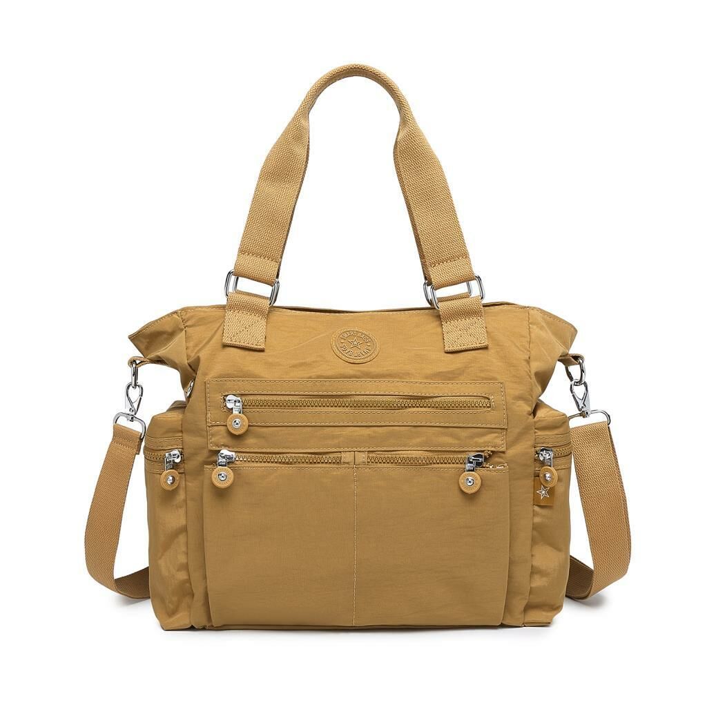 Smart Bags Krinkıl Kumaş Kadın Anne Bebek Omuz Çantası 1210 110 Taba