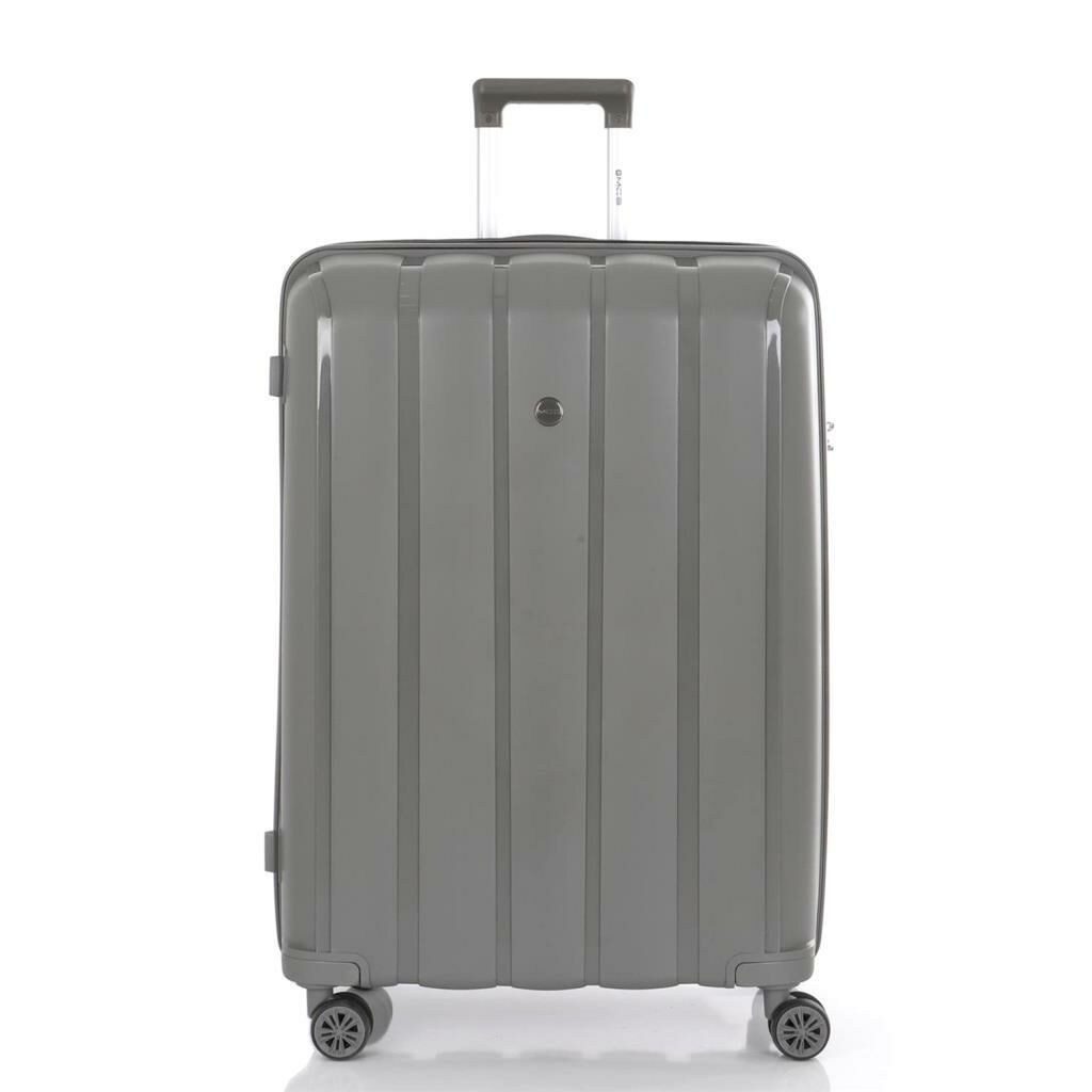MÇS Bavul Büyük ve Orta 2li Set Kırılmaz Silikon Valiz V305 Gri