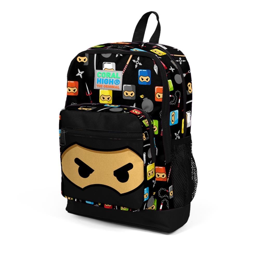 Coral High Ninja Desenli Büyük Boy Okul Sırt Çantası 23473