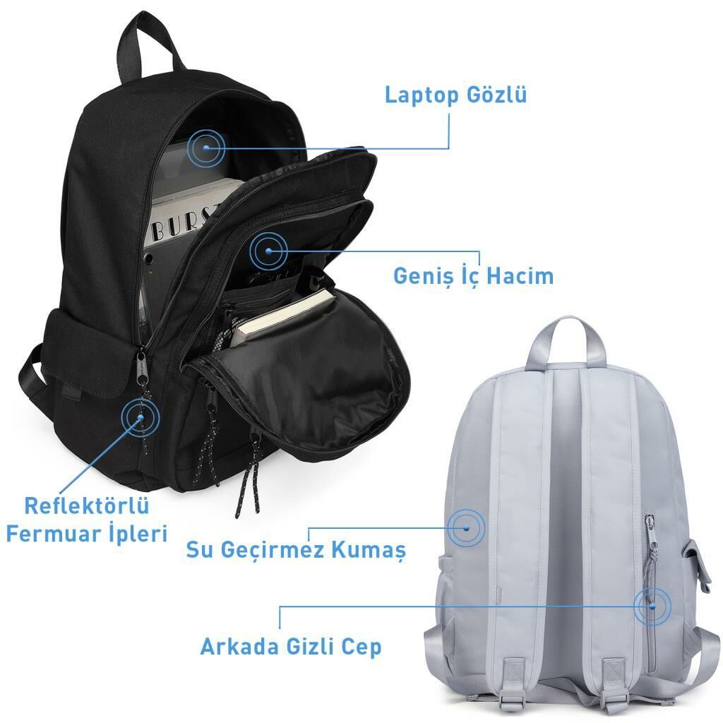 Smart Bags Sırt Çantası Okul Boyu Kalem Kutusu Hediyeli 3237 Hardal