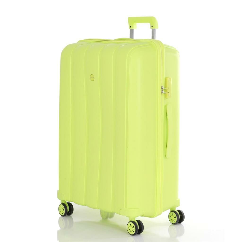 MÇS Bavul Büyük ve Orta 2li Set Kırılmaz Silikon Valiz V305 A.Sarı