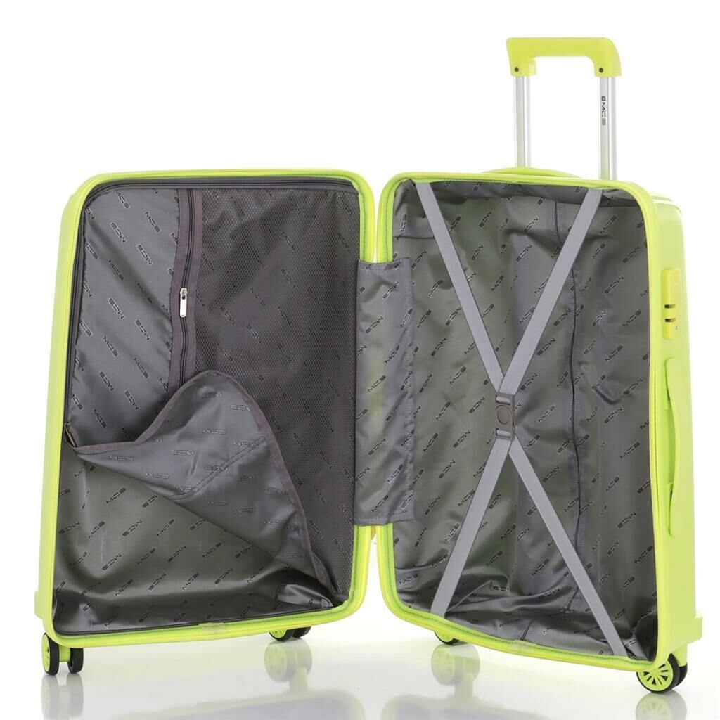 MÇS Bavul Büyük ve Orta 2li Set Kırılmaz Silikon Valiz V305 A.Sarı