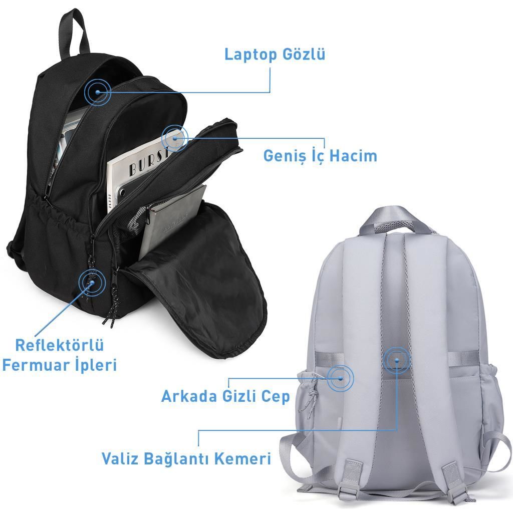 Smart Bags Sırt Çantası Okul Boyu Kalem Kutusu Hediyeli 3235 Camel