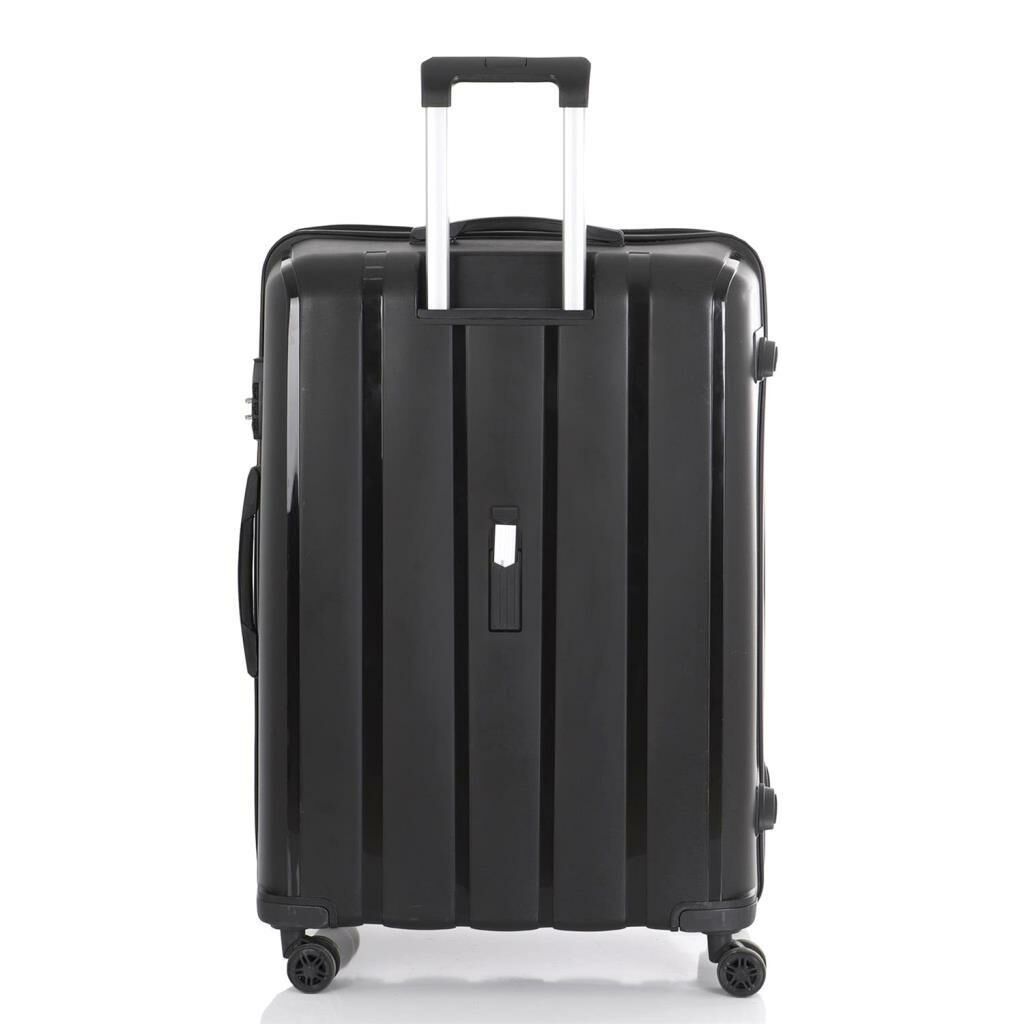 MÇS Bavul Orta ve Kabin 2li Set Kırılmaz Silikon Valiz V305 Siyah