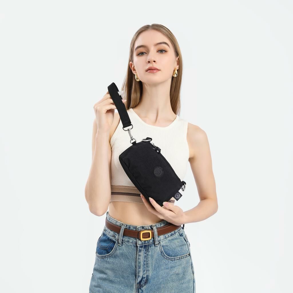 Minik Boy Krinkıl Kumaş Kadın Postacı Çantası Smart Bags 3268 Mor