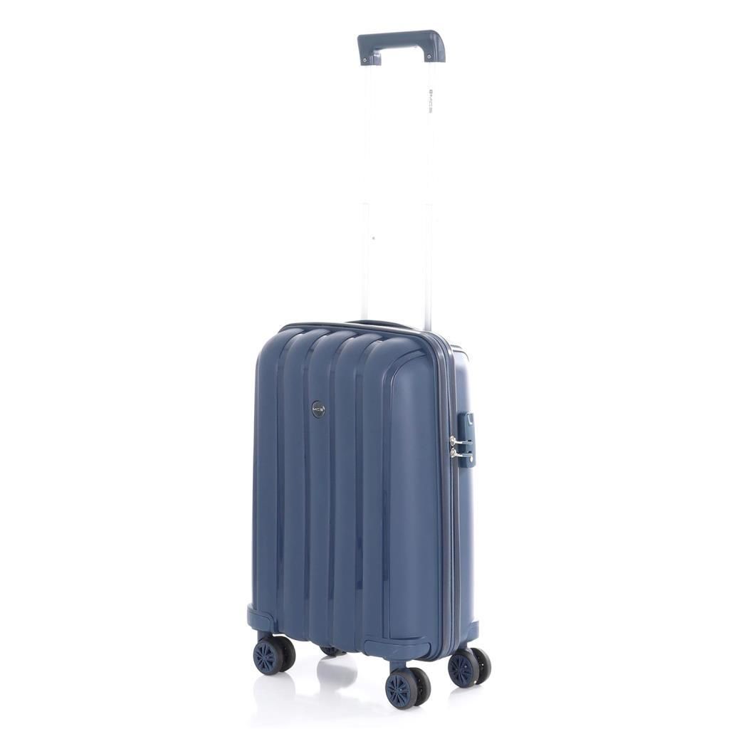 MÇS Bavul Orta ve Kabin 2li Set Kırılmaz Silikon Valiz V305 Lacivert