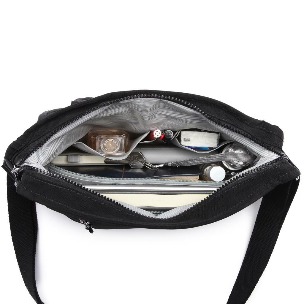 Krinkıl Kumaş Kadın Postacı Çantası Smart Bags 3005 Koyu Gri