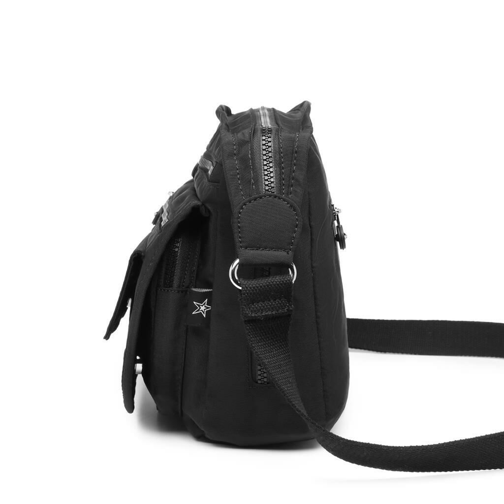 Krinkıl Kumaş Kadın Postacı Çantası Smart Bags 3005 Koyu Gri
