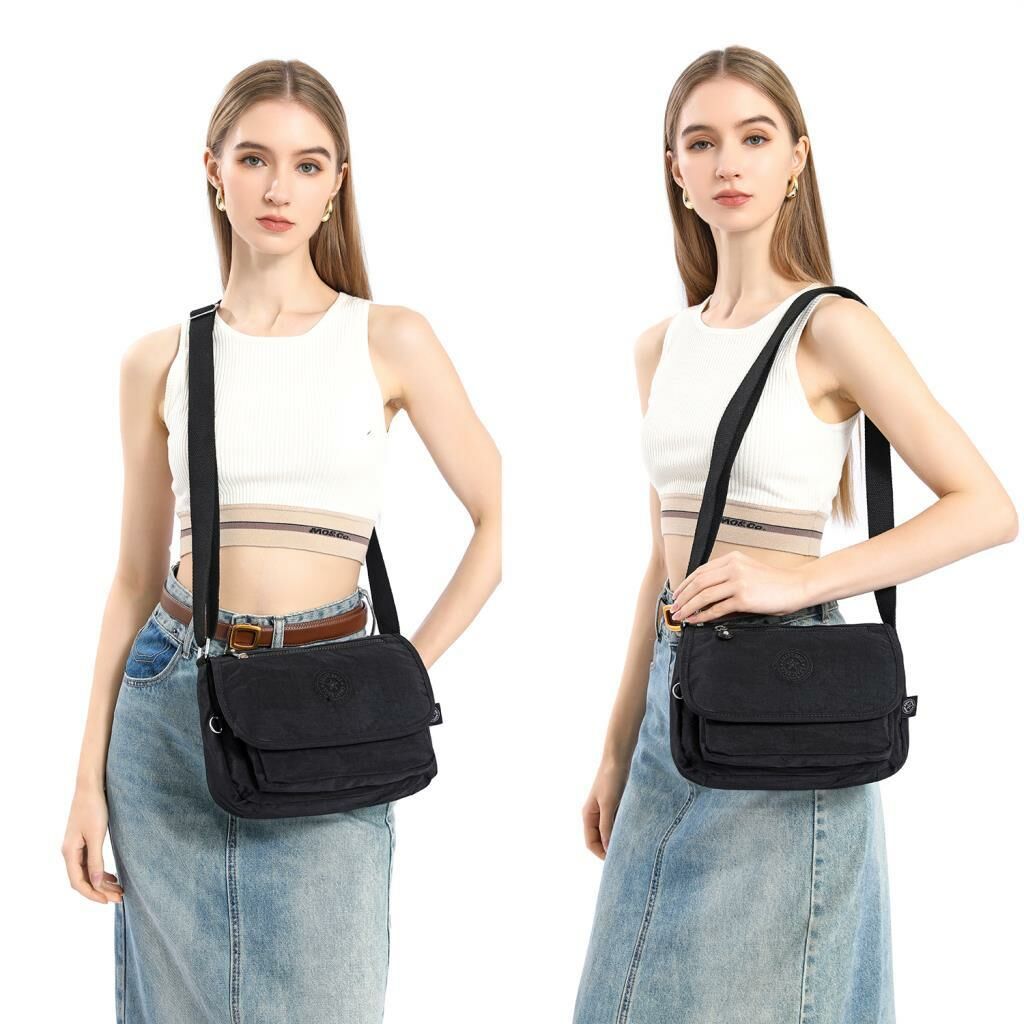 Krinkıl Kumaş Kadın Postacı Çantası Smart Bags 1148 Bej