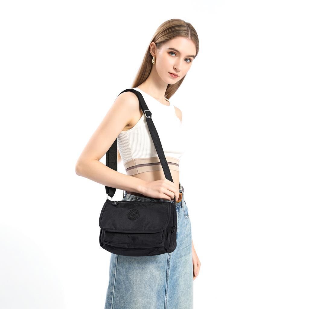 Krinkıl Kumaş Kadın Postacı Çantası Smart Bags 1148 Kiremit