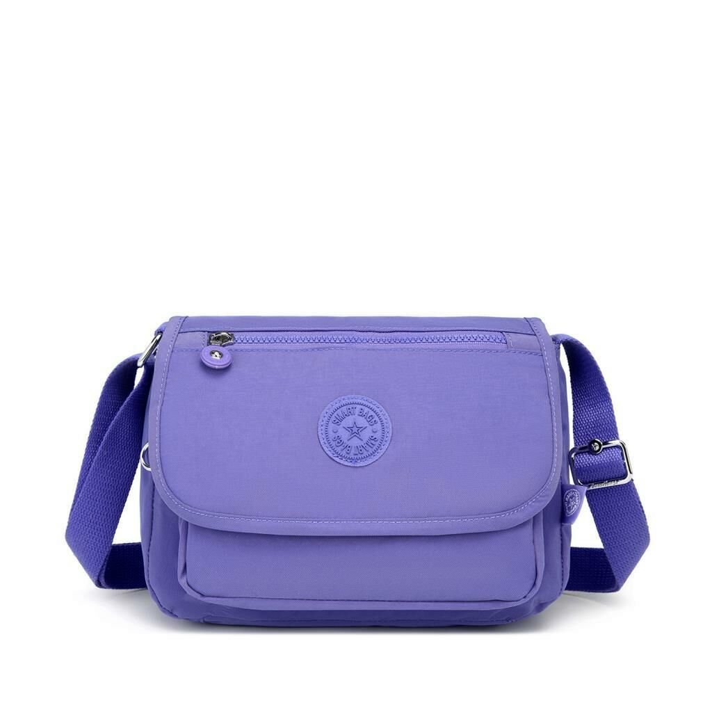Krinkıl Kumaş Kadın Postacı Çantası Smart Bags 1148 Mor